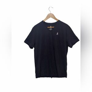 Psycho Bunny Men's Navy V-Neck Tee with Logo